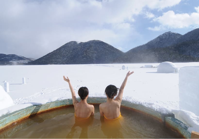 しかりべつ湖コタン氷上露天風呂